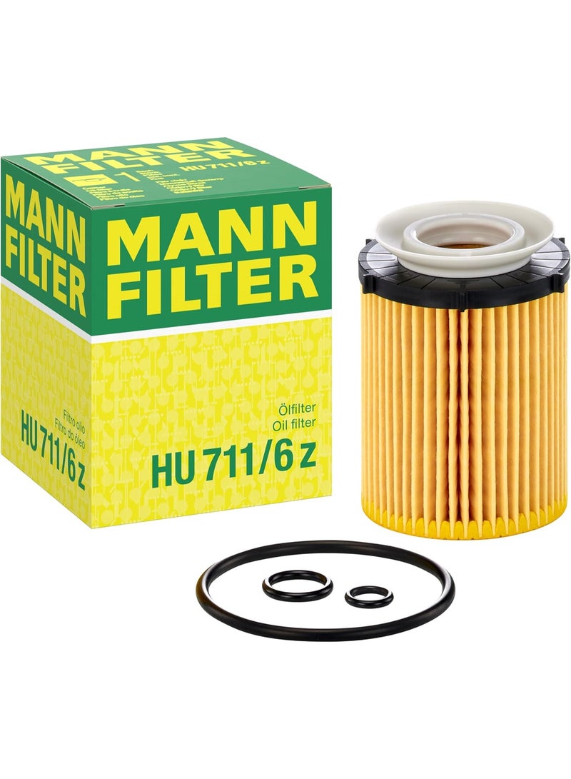 مان فلتر فلتر زيت HU 711/6Z للسيارات والشاحنات (إنفينيتي ومرسيدس بنز) - Image 1